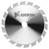 Amboss - HM Kreissägeblatt - NAGELFEST - Ø 315 mm x 3,2 mm x 30 mm | für extremen Einsatz auf Baustellen | Flachzahn mit Fase (20 Zähne) | Kombinebenlöcher