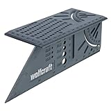 wolfcraft I 3D-Gehrungswinkel I 5208000 I zum Bearbeiten von dreidimensionalen WerkstÃ¼cken I AnschlÃ¤ge fÃ¼r 45Â°- und 90Â°-Winkel I einsetzbar als StreichmaÃŸ fÃ¼r parallele Linien