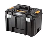 Dewalt Tstak VI stabelbare Werkzeug-/Transportbox (kombinierbar mit anderen Tstak-Boxen, sichere Verwahrung von Elektrowerkzeugen und Handwerkzeugen) DWST1-71195
